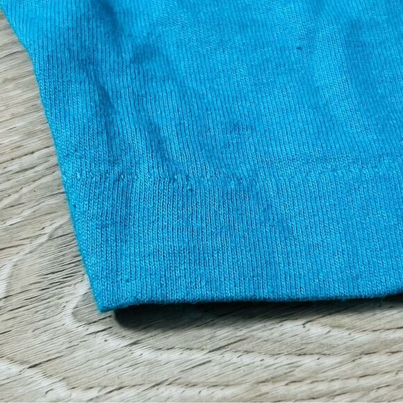 Vtg 90s Fruit of the loom Blue Sea Shells Hand Painted Single Stitch T shirt M - Picture 8 of 8